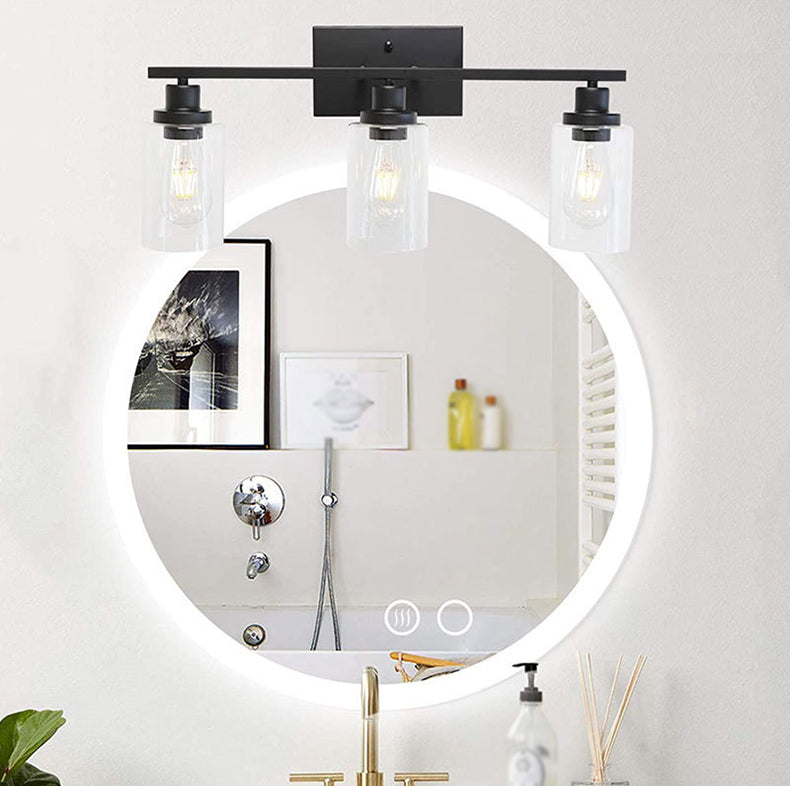 Modern Cylinder Vanity Lighting Fixtures Glass Multi Lights Vanity Wall Sconce