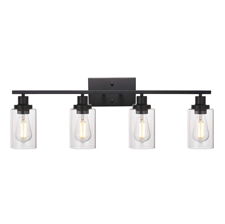 Modern Cylinder Vanity Lighting Fixtures Glass Multi Lights Vanity Wall Sconce