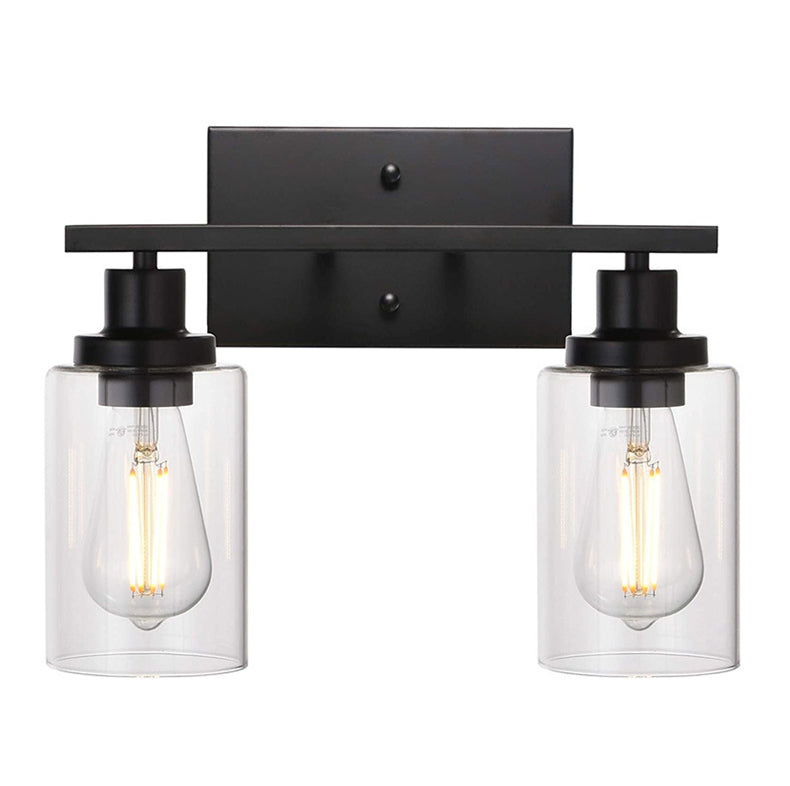 Modern Cylinder Vanity Lighting Fixtures Glass Multi Lights Vanity Wall Sconce