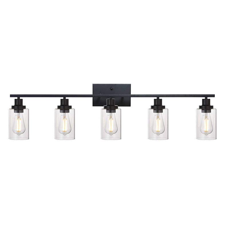 Modern Cylinder Vanity Lighting Fixtures Glass Multi Lights Vanity Wall Sconce