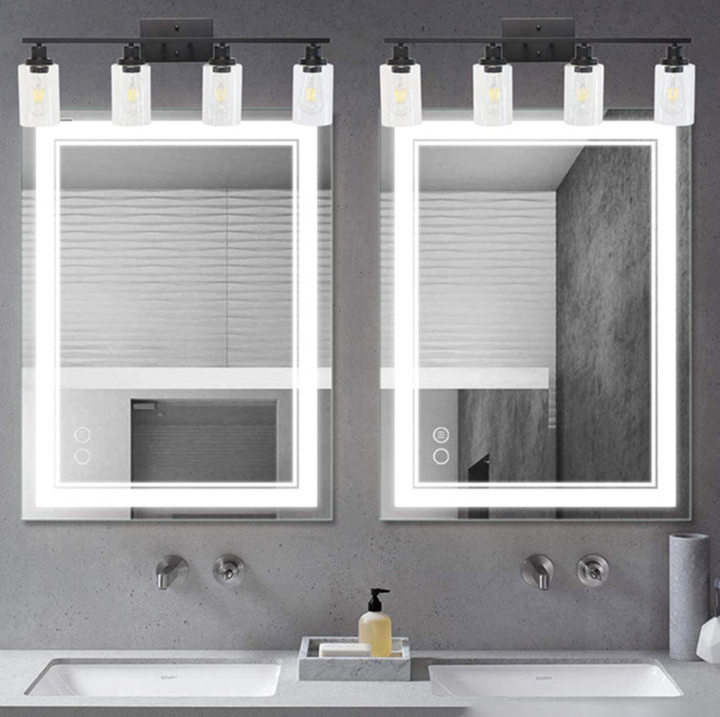 Modern Cylinder Vanity Lighting Fixtures Glass Multi Lights Vanity Wall Sconce