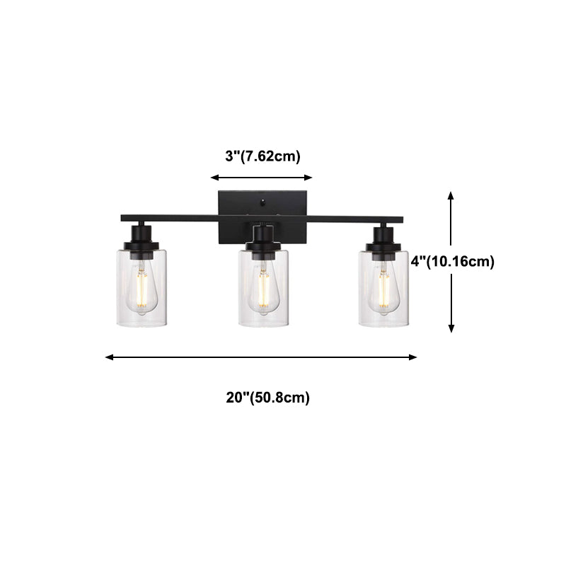 Modern Cylinder Vanity Lighting Fixtures Glass Multi Lights Vanity Wall Sconce