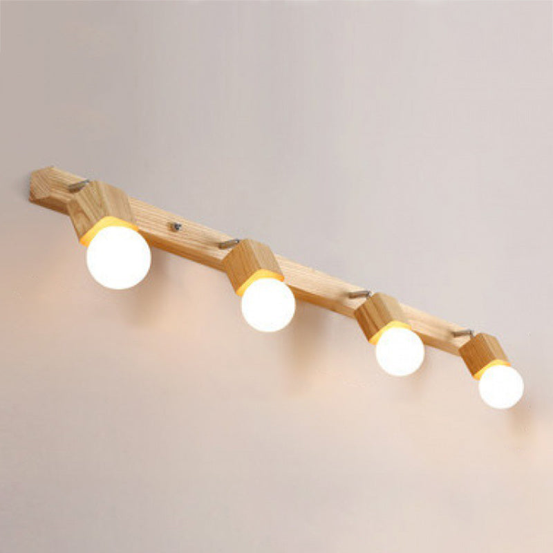 Fissaggi di illuminazione per vanità geometriche in stile moderno Stile con parete vanità in legno Sconce