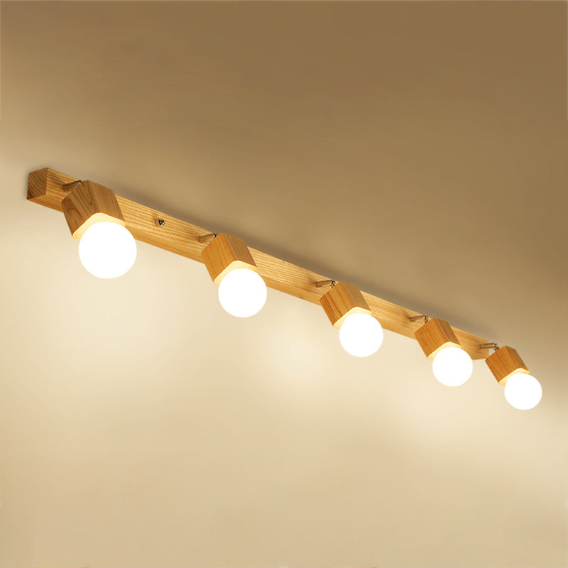 Fissaggi di illuminazione per vanità geometriche in stile moderno Stile con parete vanità in legno Sconce