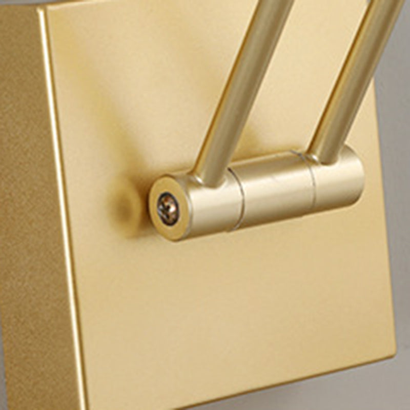 Metal Tube Vanity Wall Sconce Modern Style 1 Light Vanity Lighting Fixtures in Gold