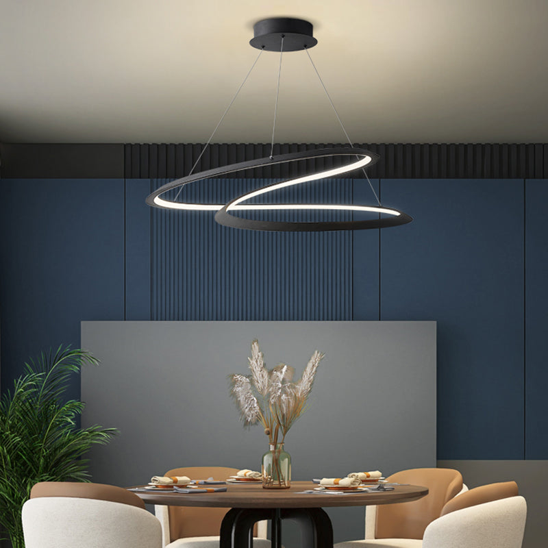 Contemporary Waving Chandelier Lights Metal 1 Light Chandelier Pendant Light