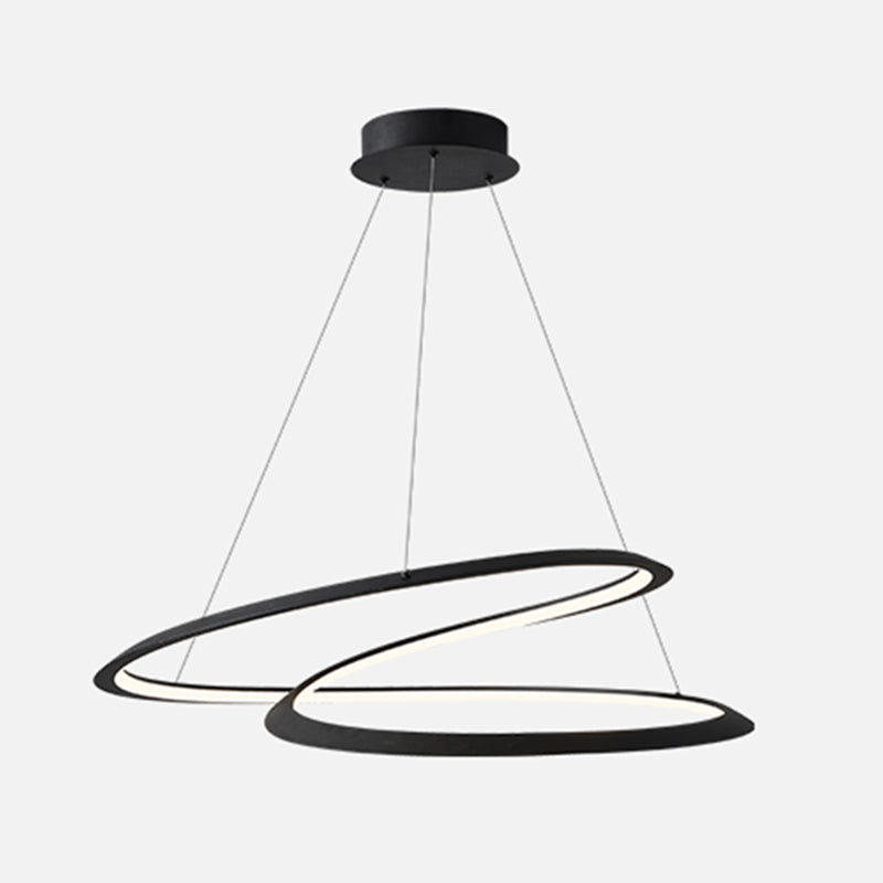 Contemporary Waving Chandelier Lights Metal 1 Light Chandelier Pendant Light