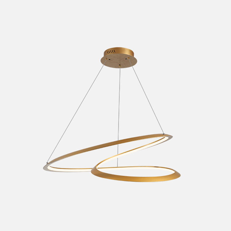 Contemporary Waving Chandelier Lights Metal 1 Light Chandelier Pendant Light