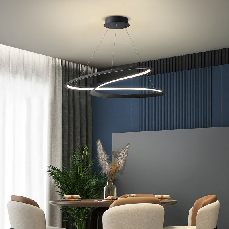 Contemporary Waving Chandelier Lights Metal 1 Light Chandelier Pendant Light