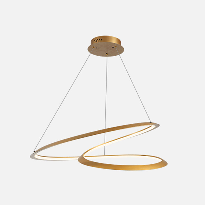 Contemporary Waving Chandelier Lights Metal 1 Light Chandelier Pendant Light