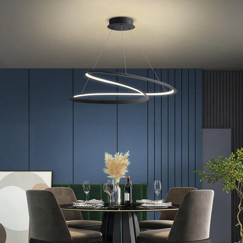 Contemporary Waving Chandelier Lights Metal 1 Light Chandelier Pendant Light