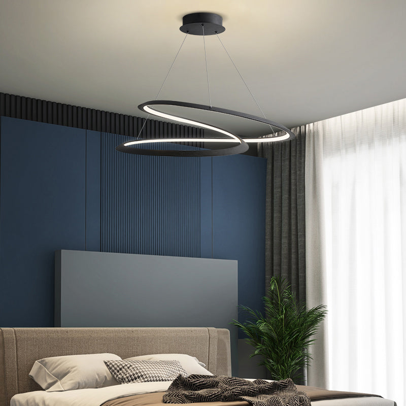 Contemporary Waving Chandelier Lights Metal 1 Light Chandelier Pendant Light