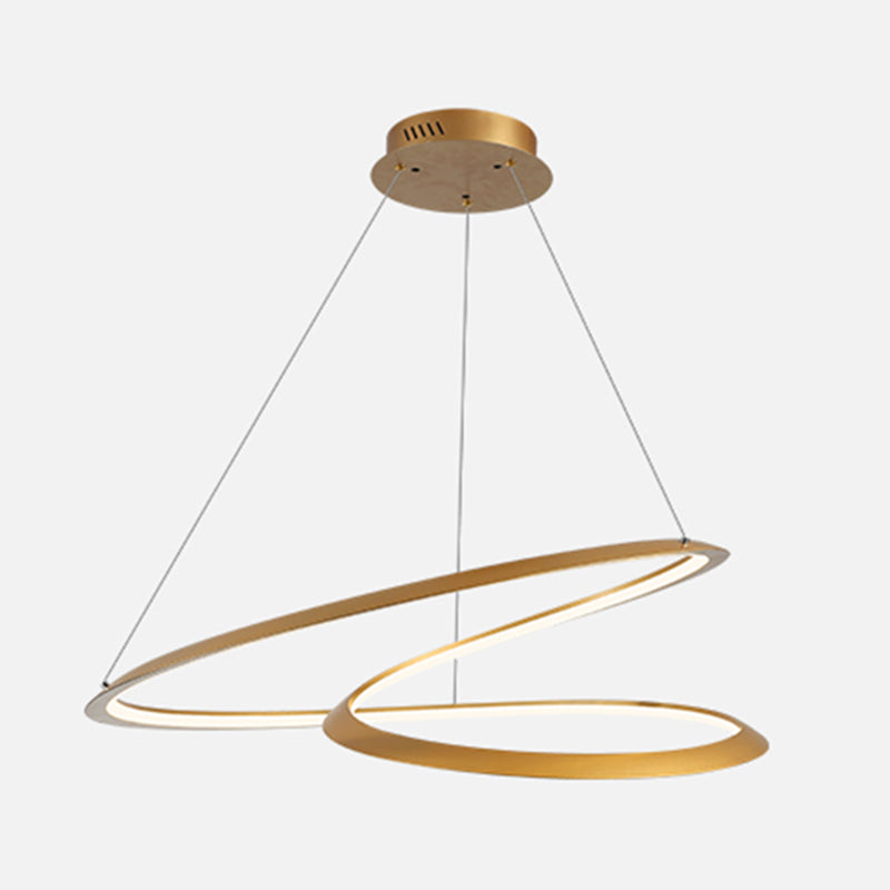 Contemporary Waving Chandelier Lights Metal 1 Light Chandelier Pendant Light