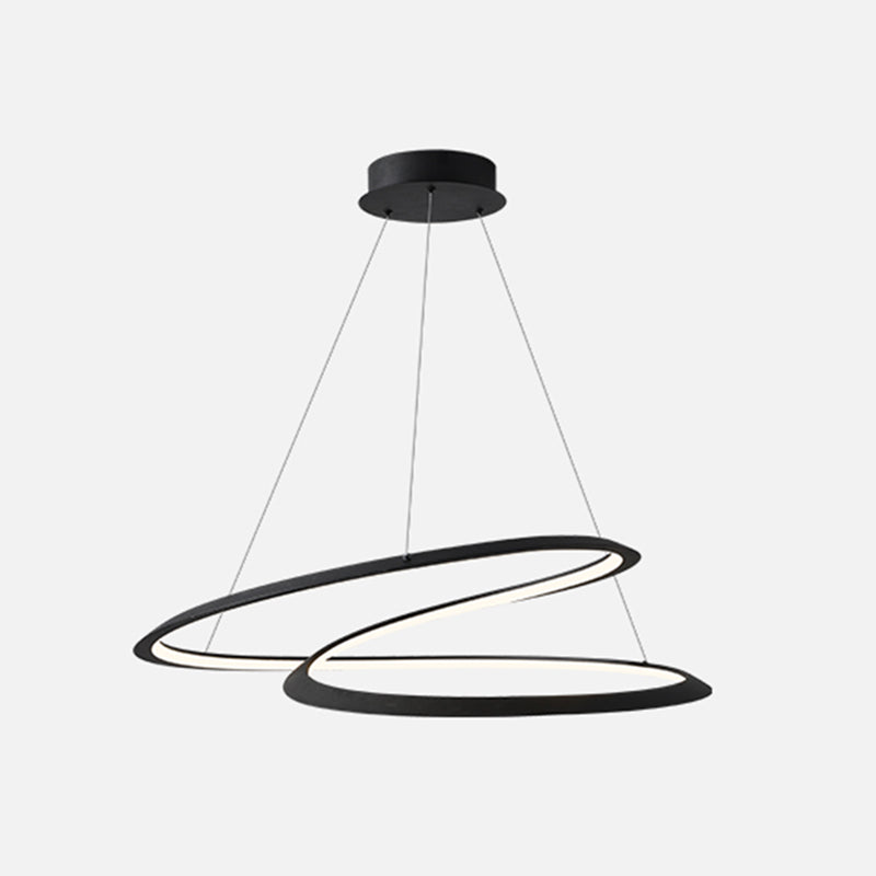 Contemporary Waving Chandelier Lights Metal 1 Light Chandelier Pendant Light