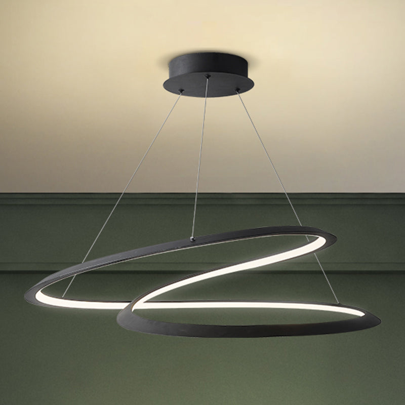 Contemporary Waving Chandelier Lights Metal 1 Light Chandelier Pendant Light