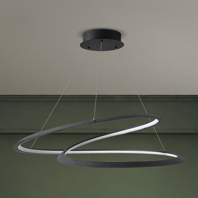 Contemporary Waving Chandelier Lights Metal 1 Light Chandelier Pendant Light