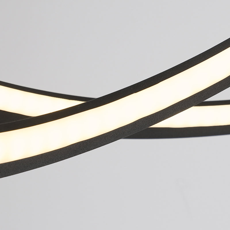 Contemporary Waving Chandelier Lights Metal 1 Light Chandelier Pendant Light