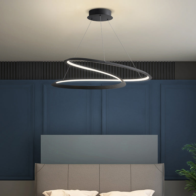 Contemporary Waving Chandelier Lights Metal 1 Light Chandelier Pendant Light