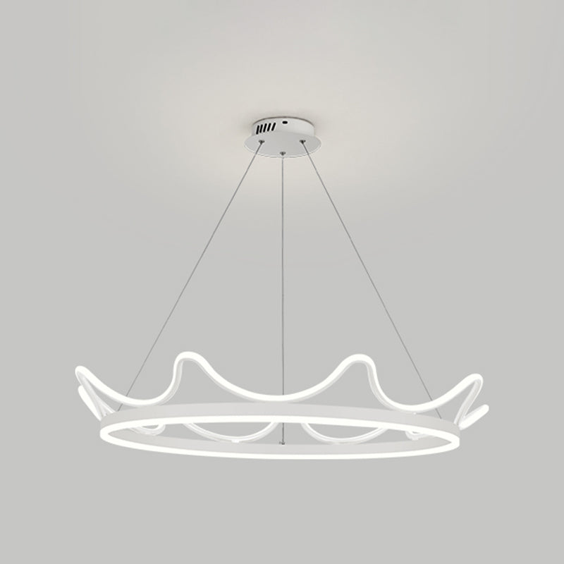 Contemporary Crown Chandelier Lights Metal 2 Light Chandelier Pendant Light