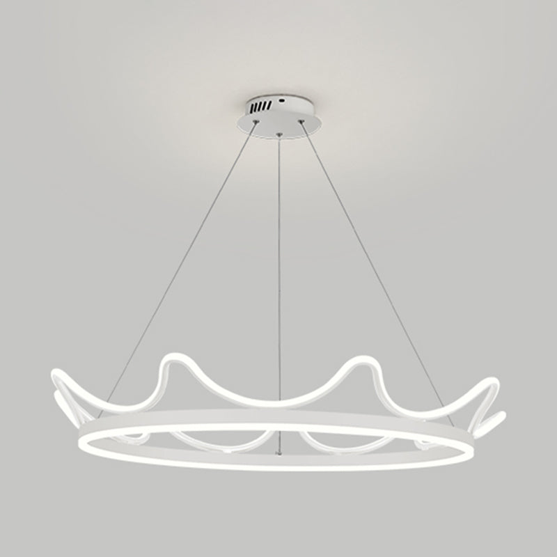 Contemporary Crown Chandelier Lights Metal 2 Light Chandelier Pendant Light