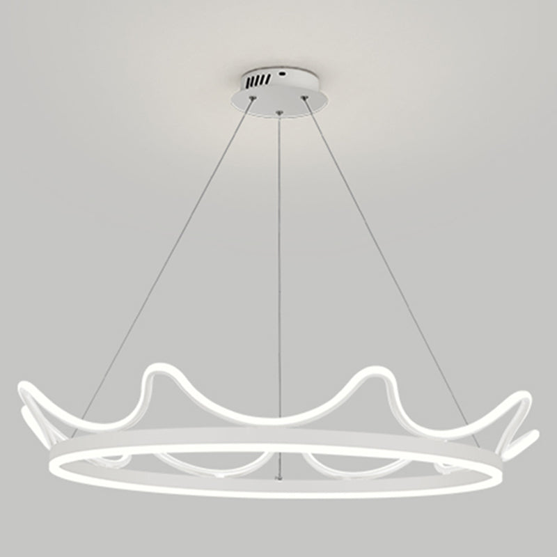 Contemporary Crown Chandelier Lights Metal 2 Light Chandelier Pendant Light