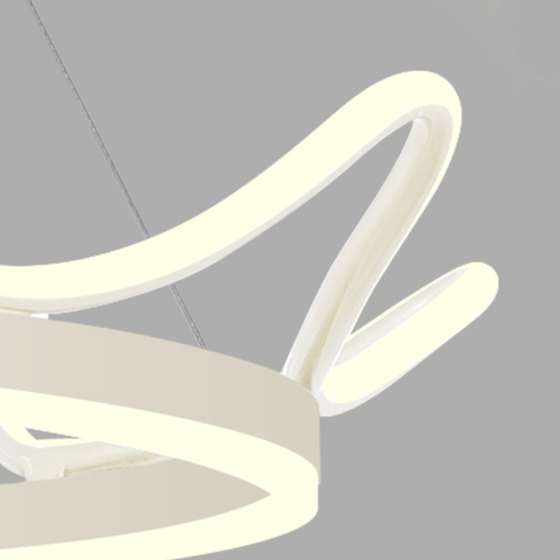 Contemporary Crown Chandelier Lights Metal 2 Light Chandelier Pendant Light