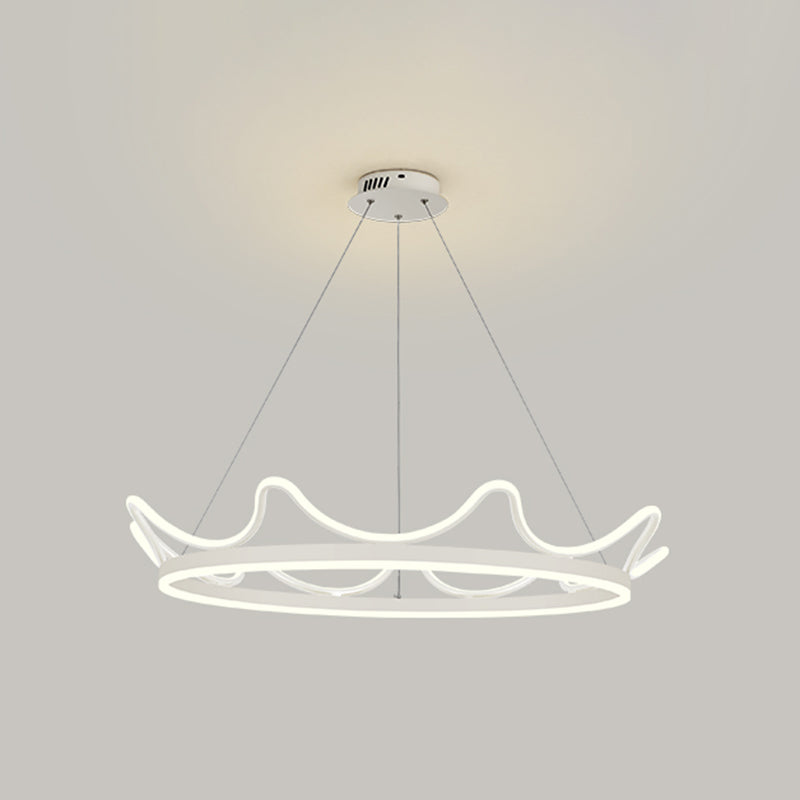 Contemporary Crown Chandelier Lights Metal 2 Light Chandelier Pendant Light