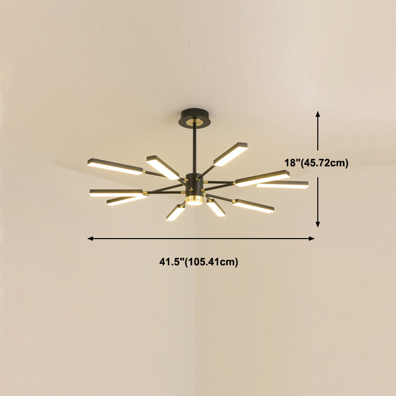 Luces colgantes rectangulares de múltiples luces de luz múltiples iluminación colgante de metal moderno para barra