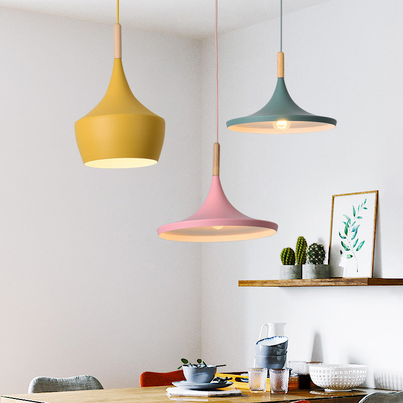 Modern Hanging Ceiling Light Iron 1-Light Pendant Light for Dining Room