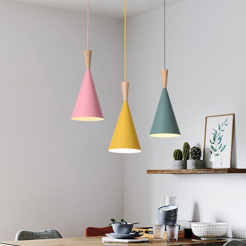 Modern Hanging Ceiling Light Iron 1-Light Pendant Light for Dining Room