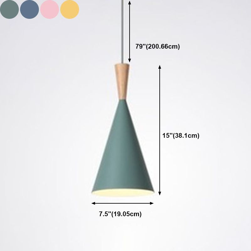 Modern Hanging Ceiling Light Iron 1-Light Pendant Light for Dining Room