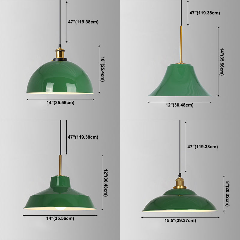 Luminaires de pendentif industriel à 1 lumière