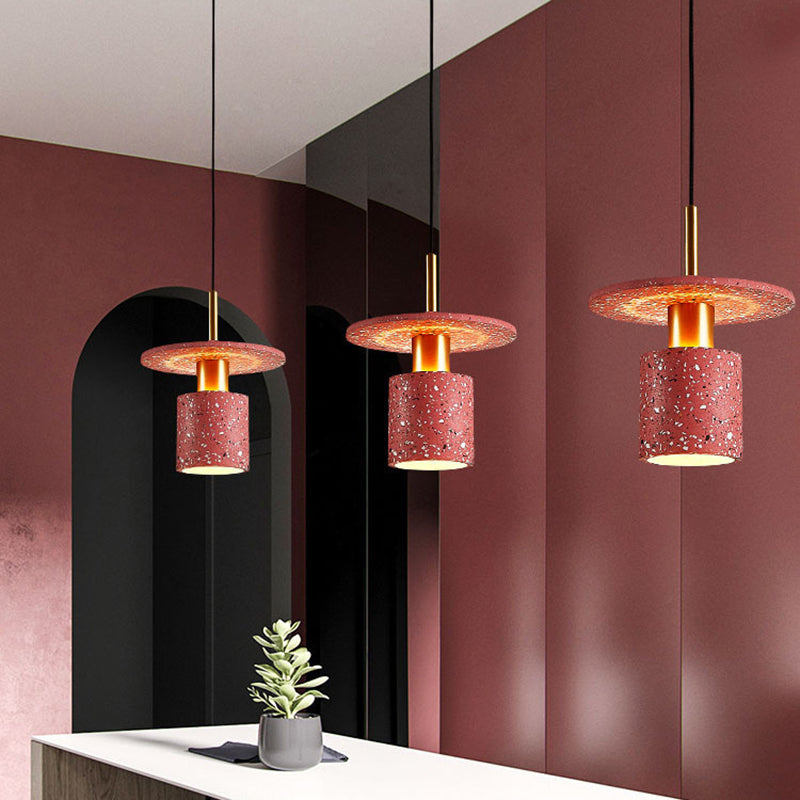 Terrazzo Unique Shape Hanging Lights Modern Style 1 Light Hanging Mount Fixture