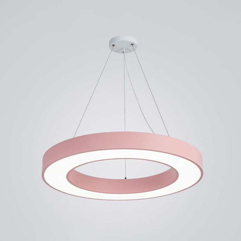 Forme de bague en métal La lumière suspendue style moderne 1-Light Hanging Mount Fixture pour la maternelle