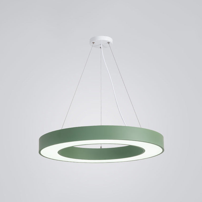 Forme de bague en métal La lumière suspendue style moderne 1-Light Hanging Mount Fixture pour la maternelle