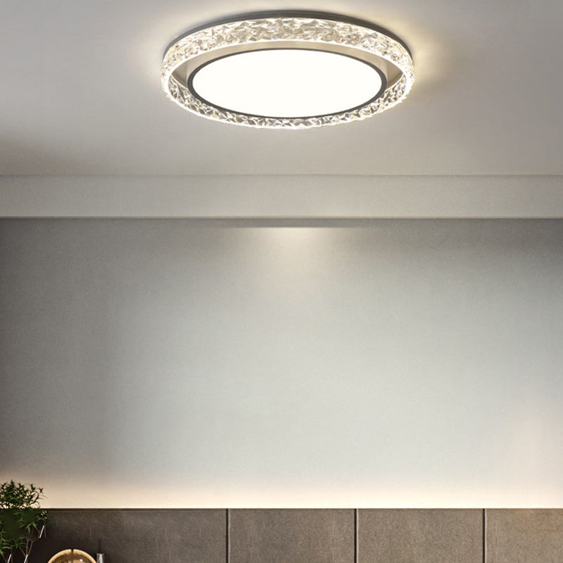 Scandinavische ronde plafondlamp LED kristal dichtbij plafondlamp voor slaapkamer