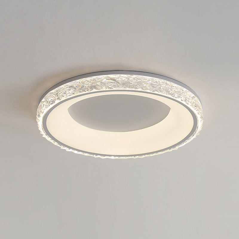Scandinavische ronde plafondlamp LED kristal dichtbij plafondlamp voor slaapkamer