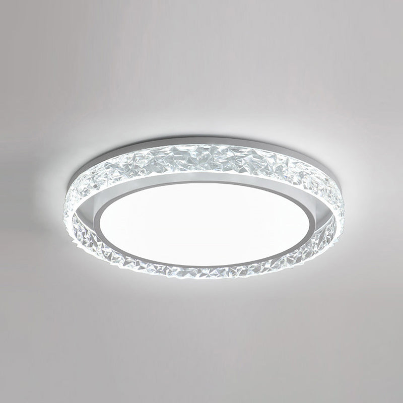 Scandinavische ronde plafondlamp LED kristal dichtbij plafondlamp voor slaapkamer