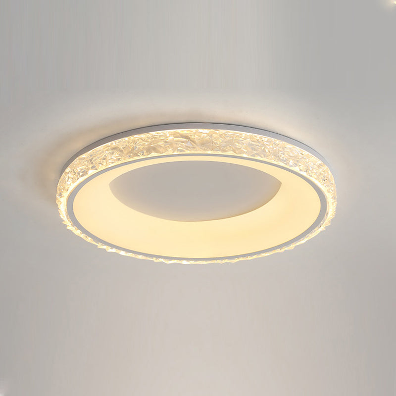 Scandinavische ronde plafondlamp LED kristal dichtbij plafondlamp voor slaapkamer