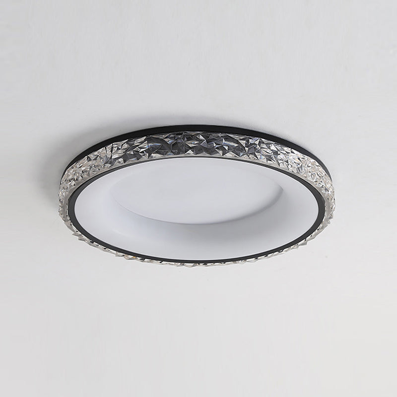 Scandinavische ronde plafondlamp LED kristal dichtbij plafondlamp voor slaapkamer