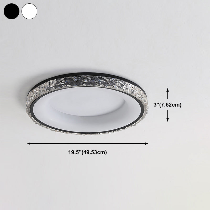 Scandinavische ronde plafondlamp LED kristal dichtbij plafondlamp voor slaapkamer