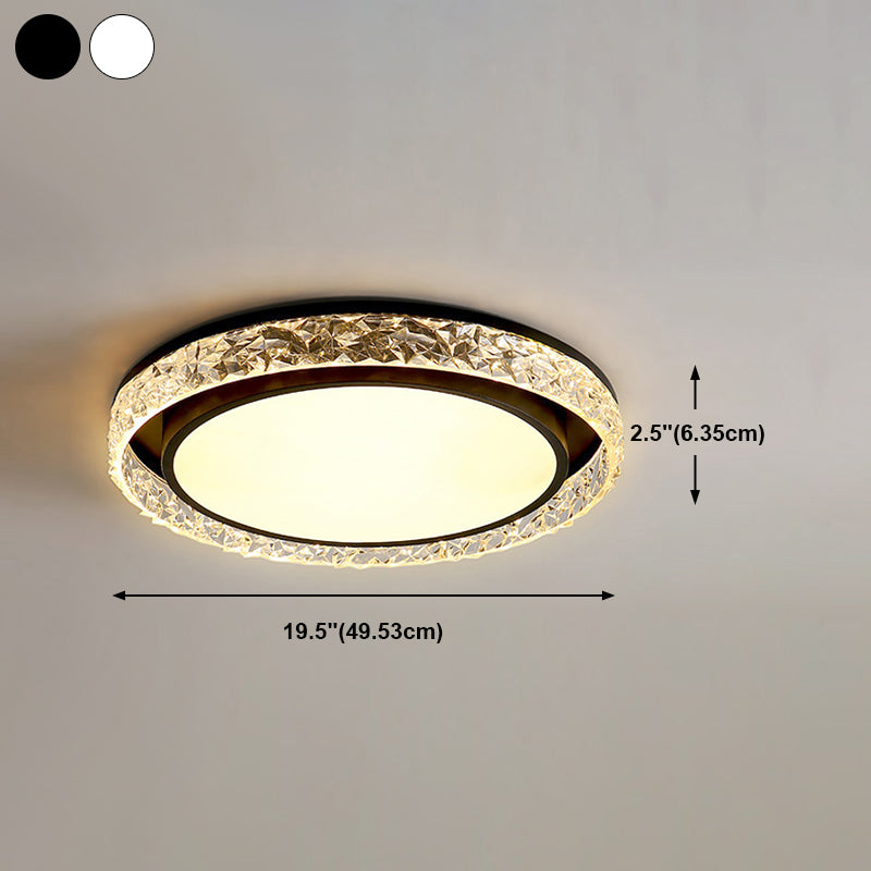 Scandinavische ronde plafondlamp LED kristal dichtbij plafondlamp voor slaapkamer