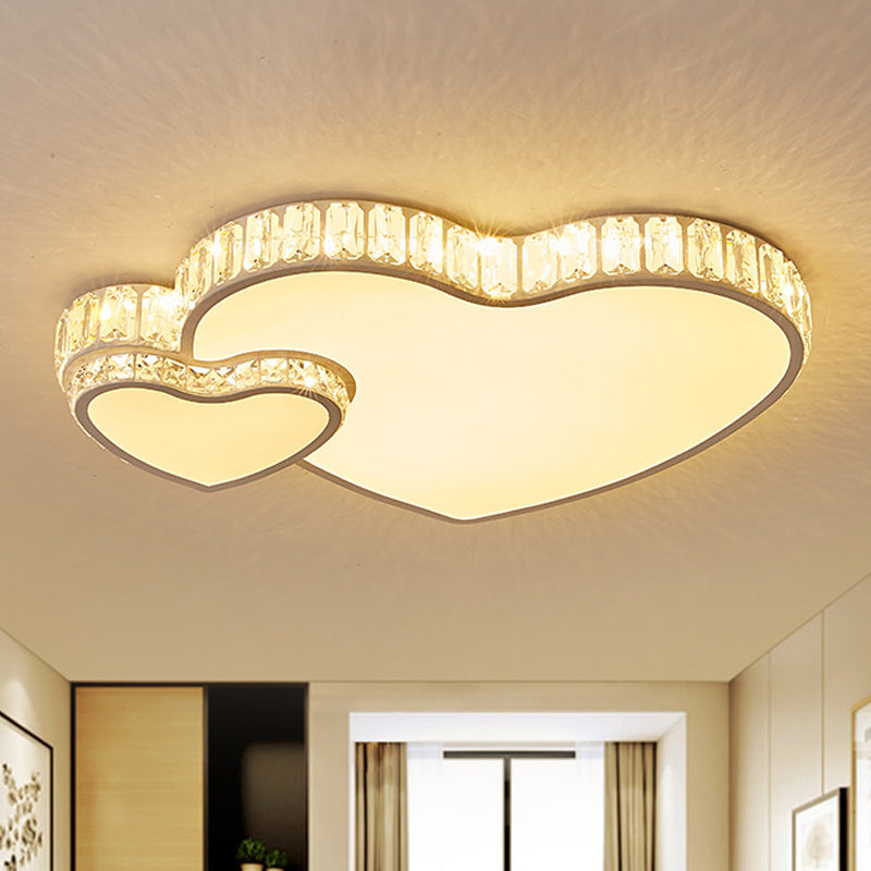 Plafoniera a LED Stile moderno Apparecchio di illuminazione da soffitto vicino con paralume in cristallo