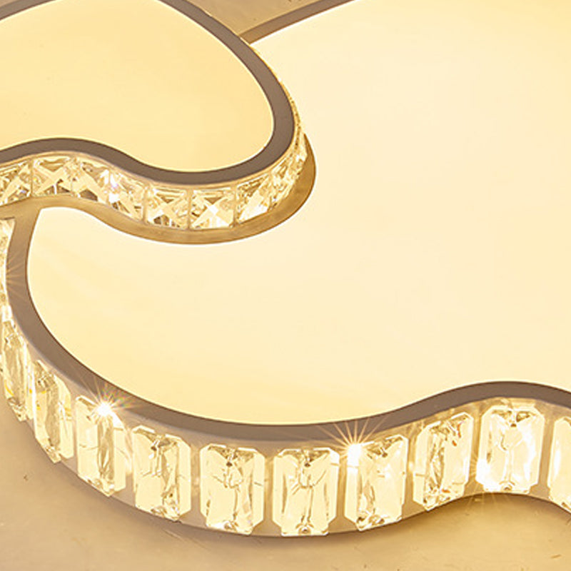 Lámpara de techo LED de estilo moderno cerca del accesorio de iluminación de techo con pantalla de cristal