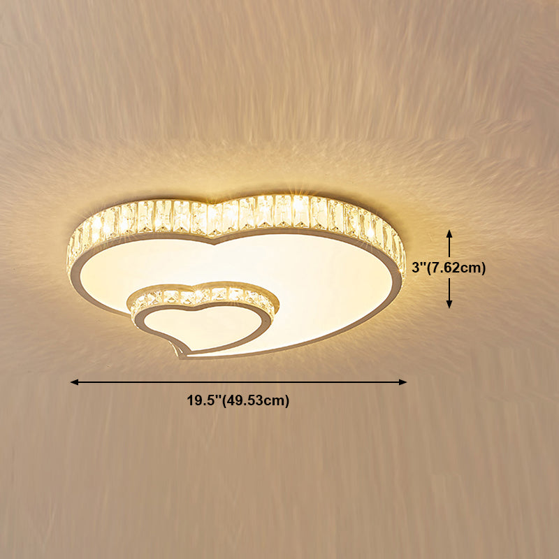 Lámpara de techo LED de estilo moderno cerca del accesorio de iluminación de techo con pantalla de cristal