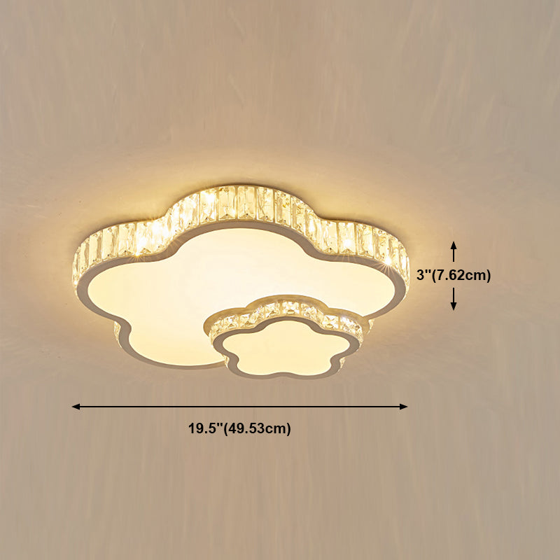 Lámpara de techo LED de estilo moderno cerca del accesorio de iluminación de techo con pantalla de cristal