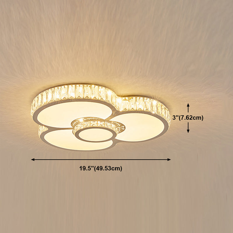 Lámpara de techo LED de estilo moderno cerca del accesorio de iluminación de techo con pantalla de cristal