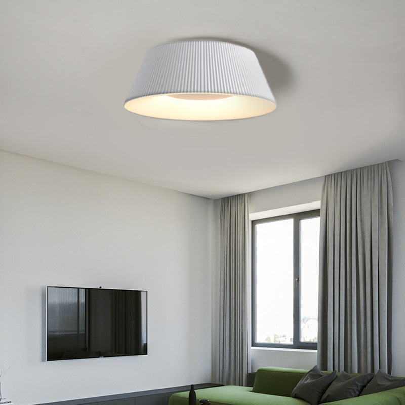 Lámpara de montaje en techo de tambor, iluminación de techo de metal Simple nórdica para sala de estar