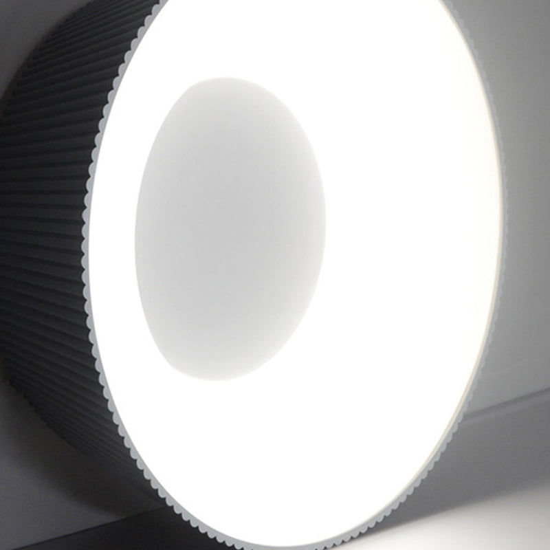 Lámpara de montaje en techo de tambor, iluminación de techo de metal Simple nórdica para sala de estar