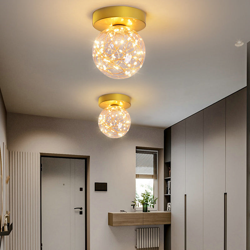 Illuminazione sferica del montaggio a soffitto di stile moderno LED del montaggio a incasso con l'ombra di vetro